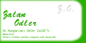 zalan odler business card